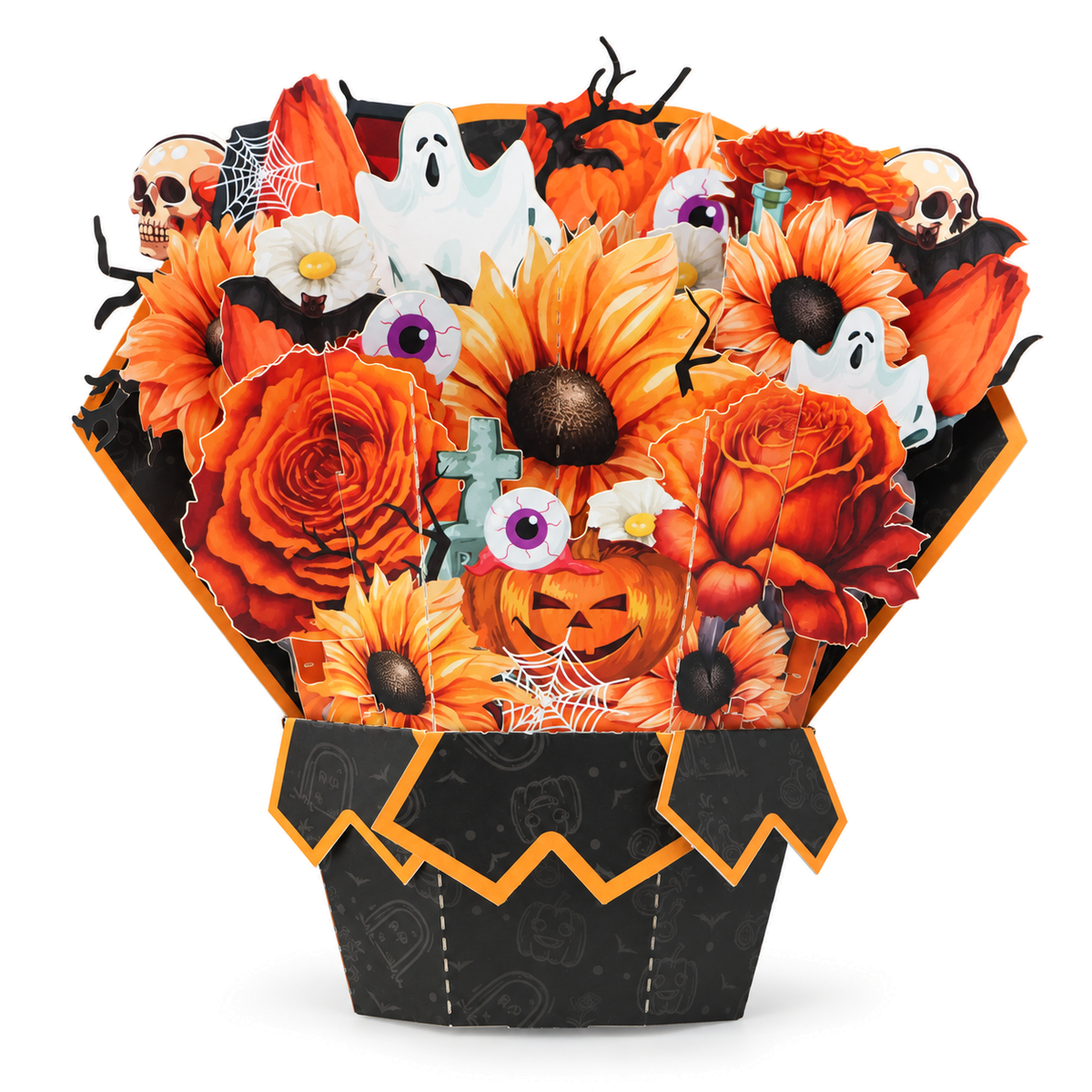 Halloween Floral Bouquet Pop-Up Card — product view 2