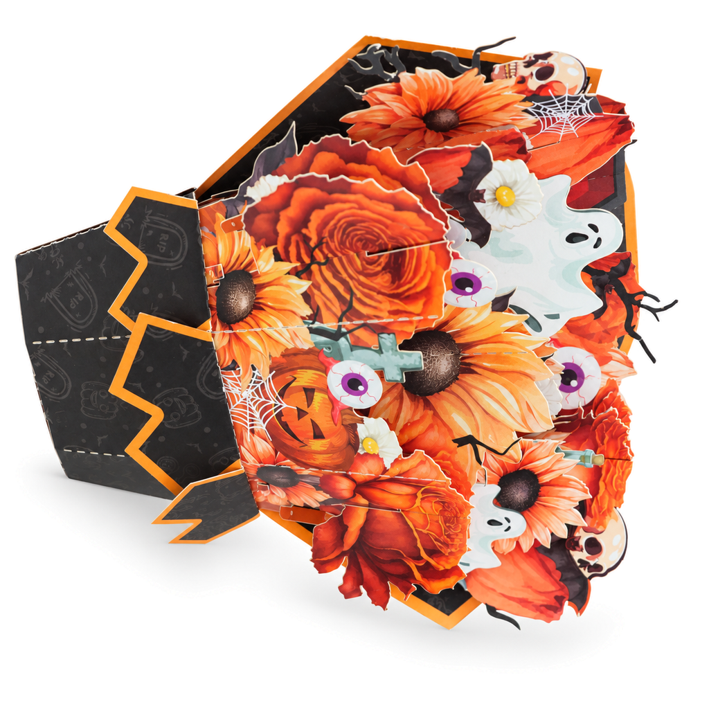 Halloween Floral Bouquet Pop-Up Card — product view 4