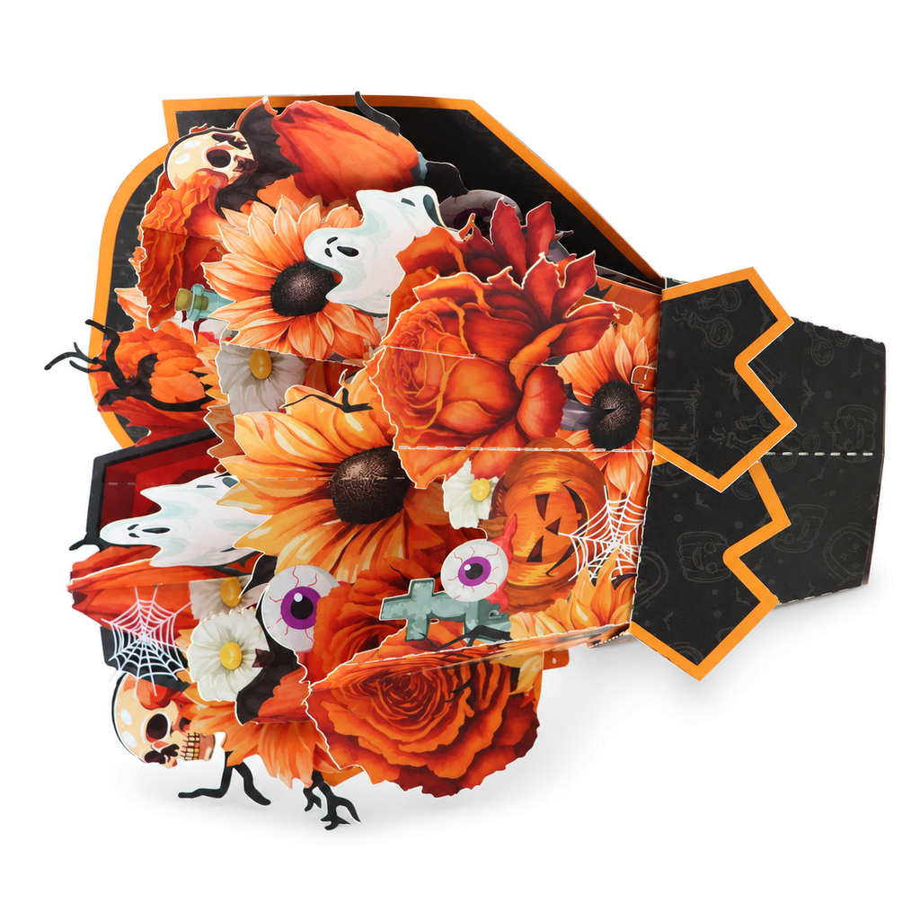 Halloween Floral Bouquet Pop-Up Card — product view 5