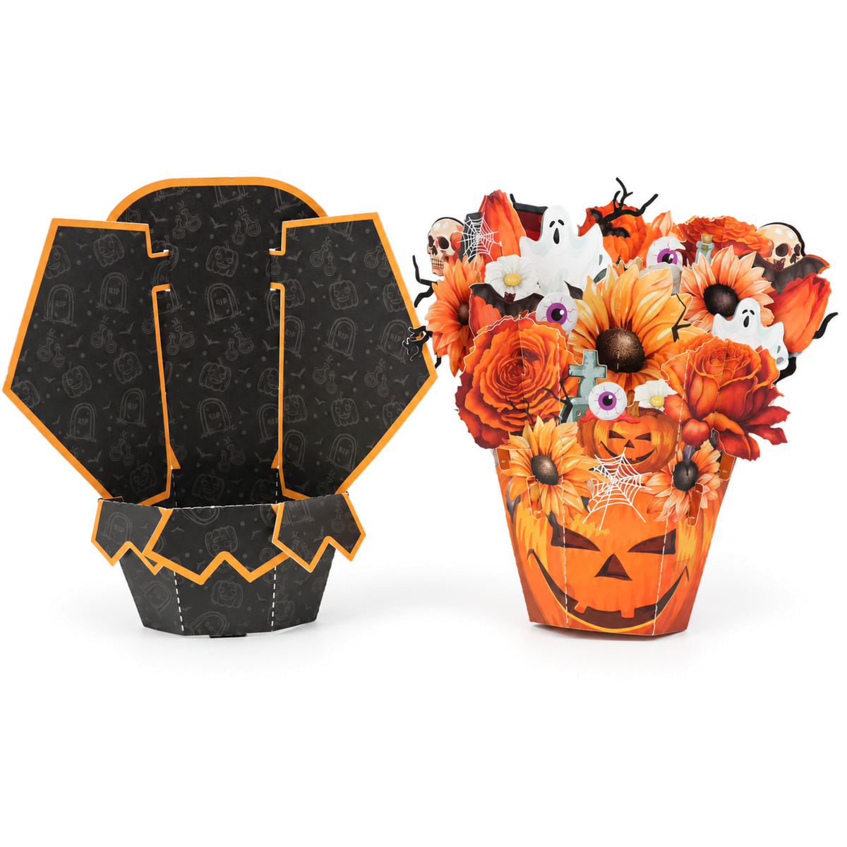 Halloween Floral Bouquet Pop-Up Card — product view 6