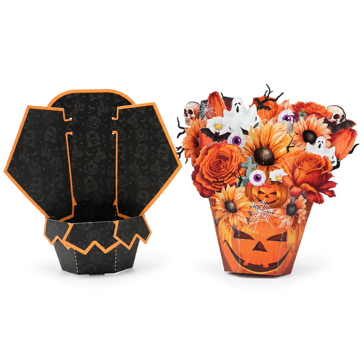 Halloween Floral Bouquet Pop-Up Card — product view 7