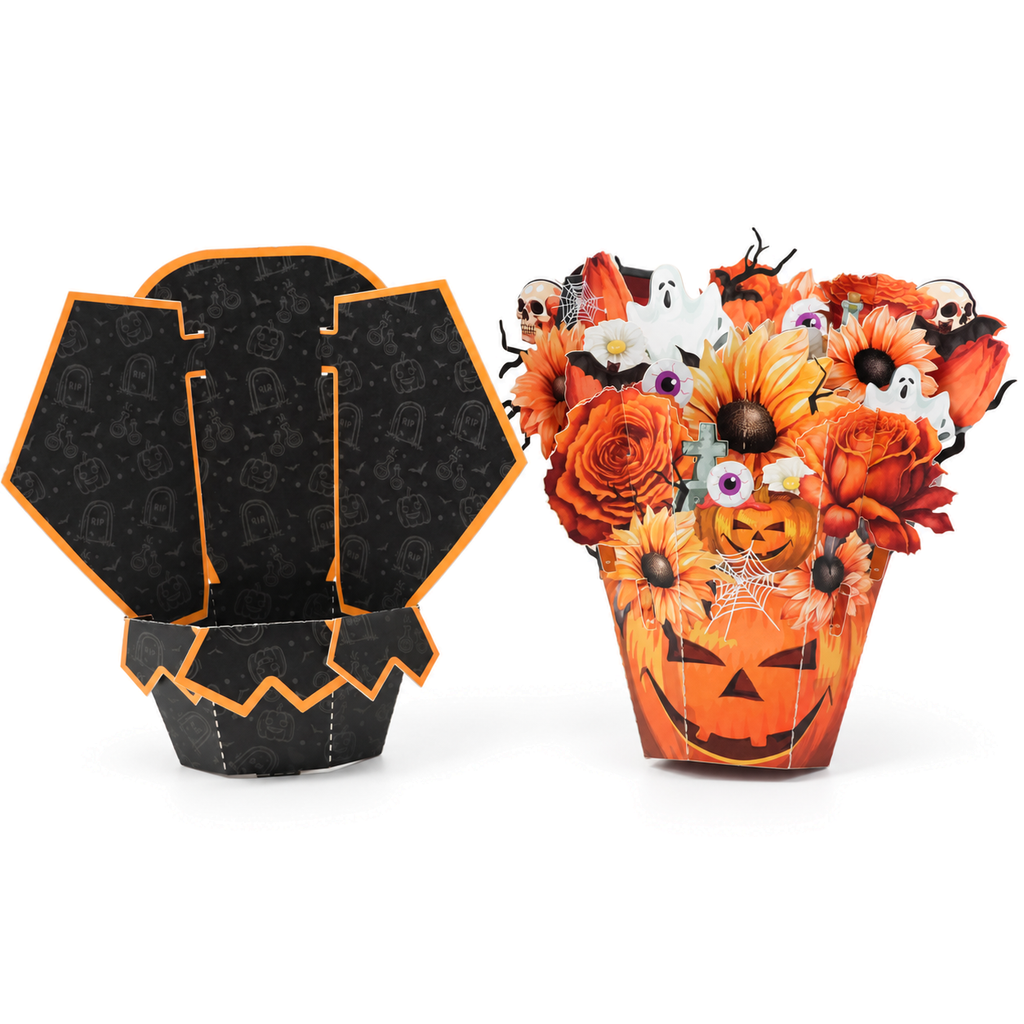 Halloween Floral Bouquet Pop-Up Card — product view 8