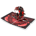 Gothic Rose Bouquet Pop-Up Card — 3D pop-up card product view