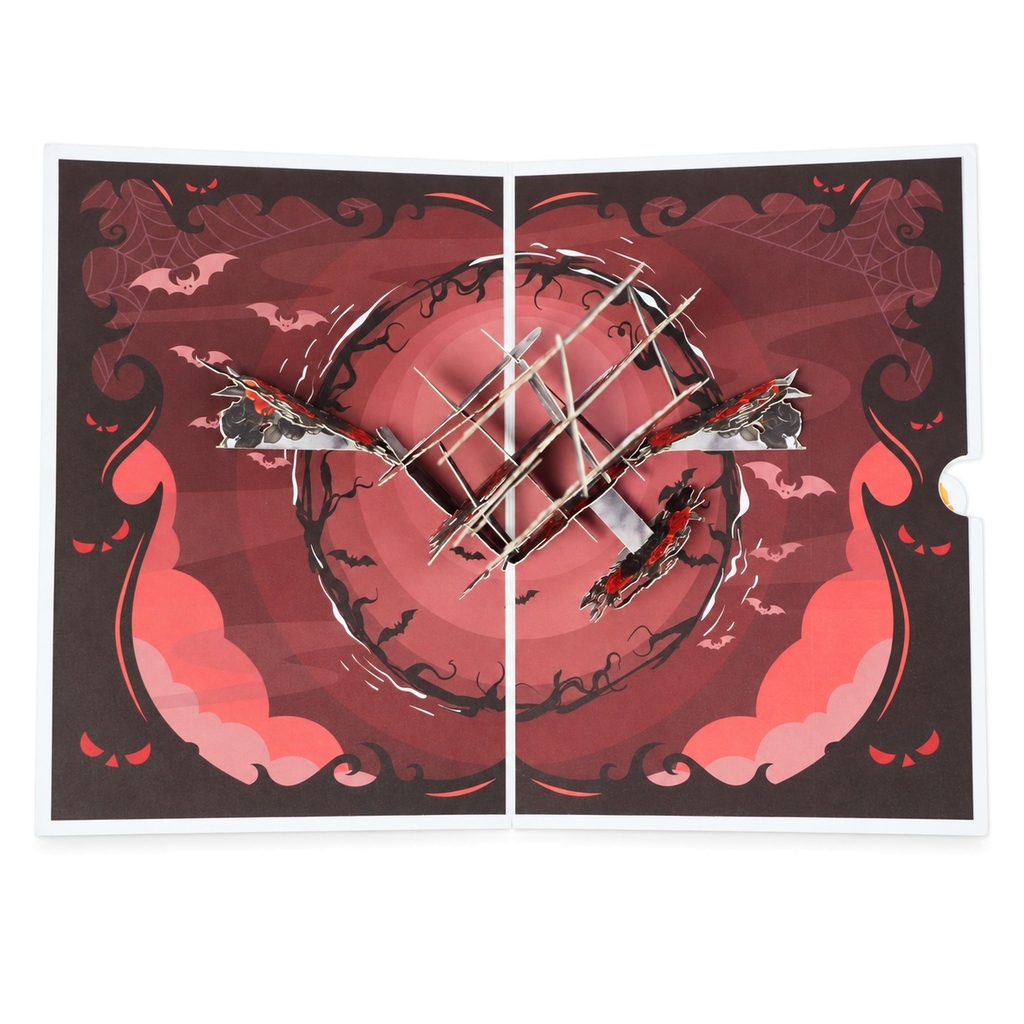 Gothic Rose Bouquet Pop-Up Card — product view 6