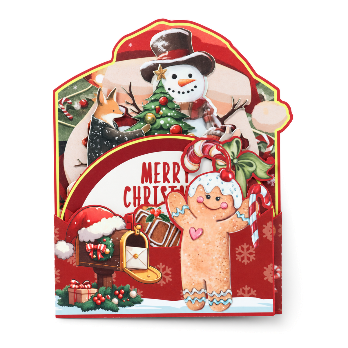 Santa Holiday Pop-Up Card — 3D pop-up card product view