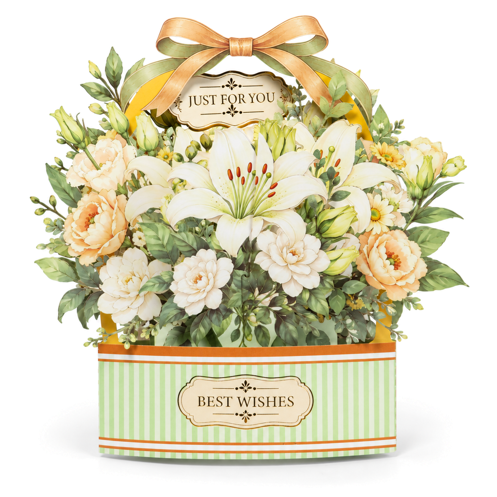 White Rose Gift Box Pop-Up Card — product view 2