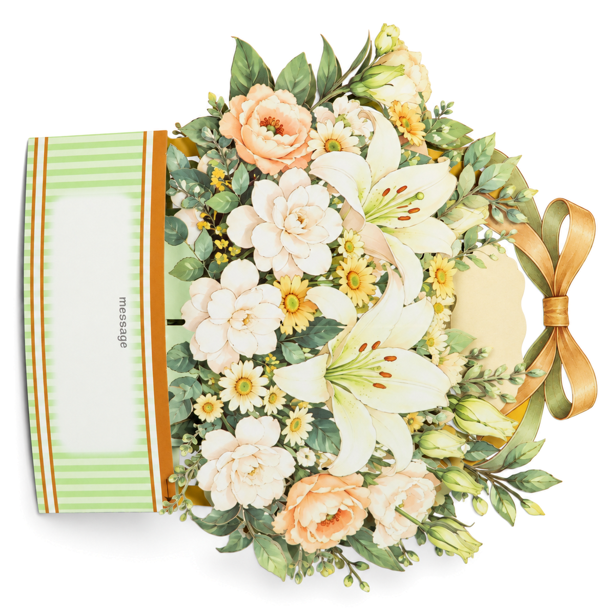 White Rose Gift Box Pop-Up Card — product view 3