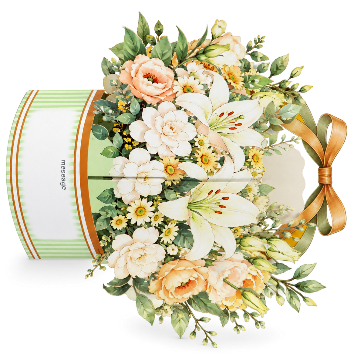 White Rose Gift Box Pop-Up Card — product view 5