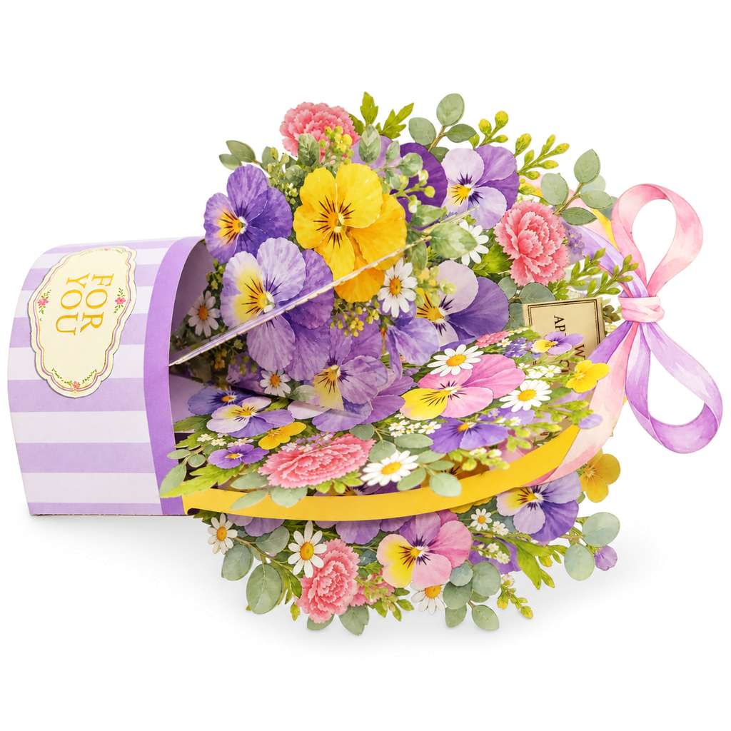 Lavender Garden Gift Box Pop-Up Card — product view 4