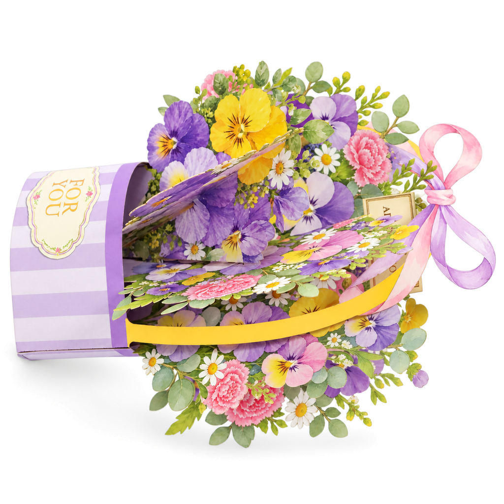 Lavender Garden Gift Box Pop-Up Card — product view 5