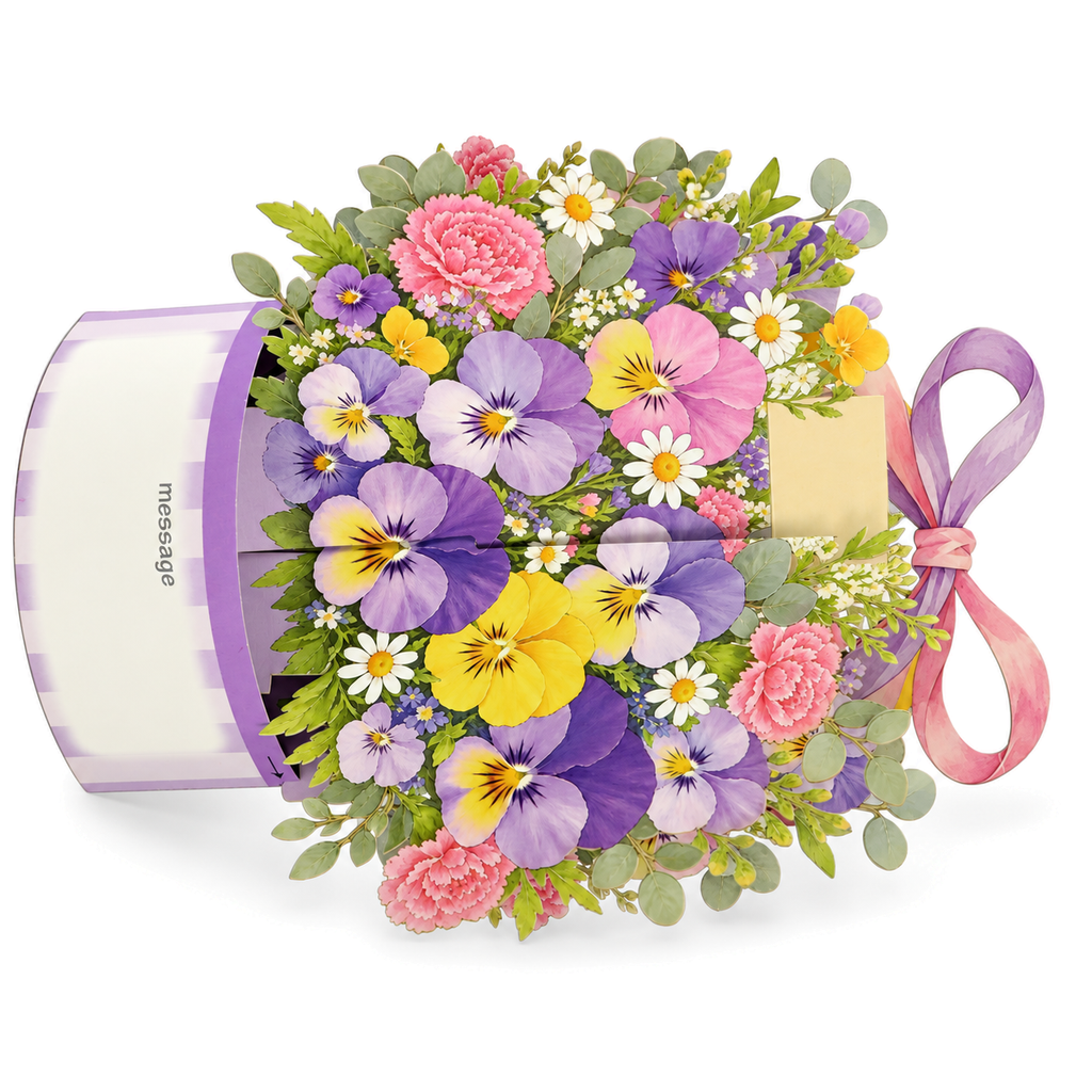 Lavender Garden Gift Box Pop-Up Card — product view 6