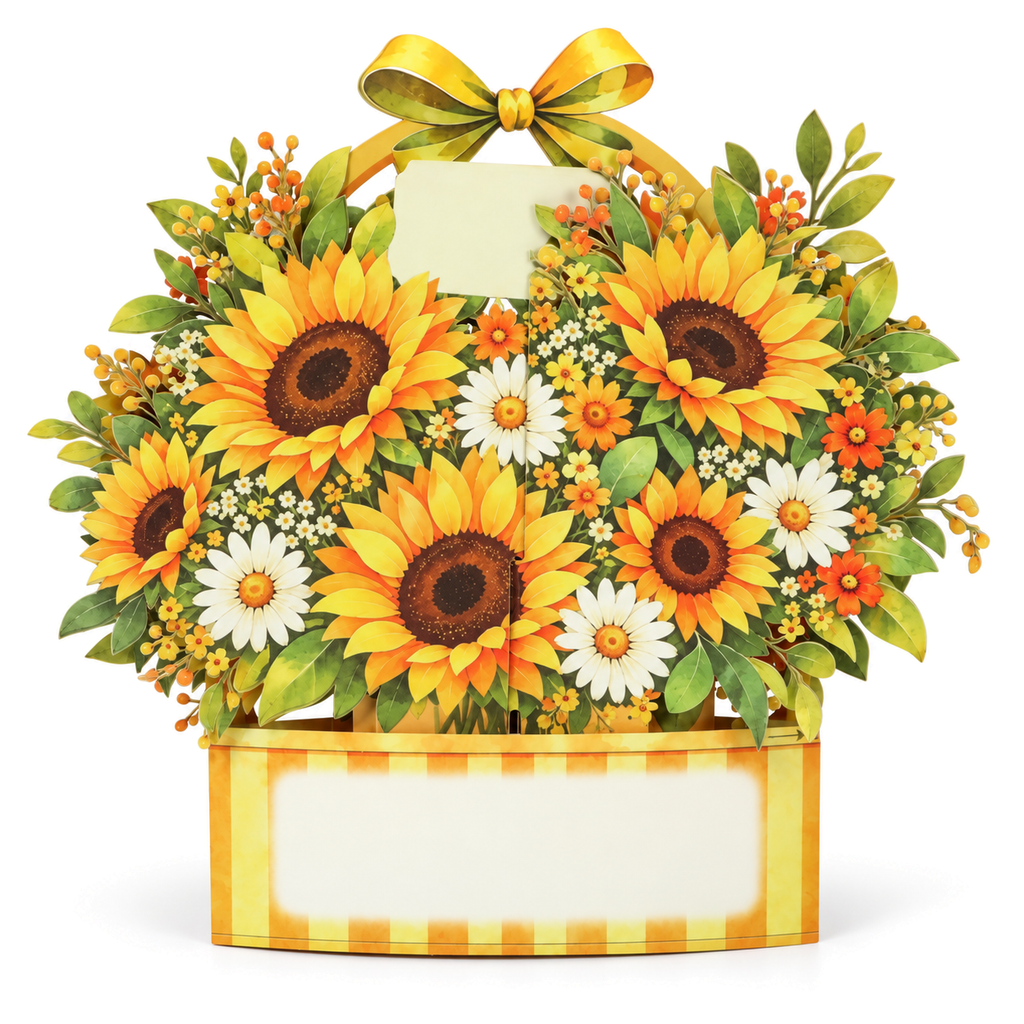 Sunflower Garden Gift Box Pop-Up Card — product view 2