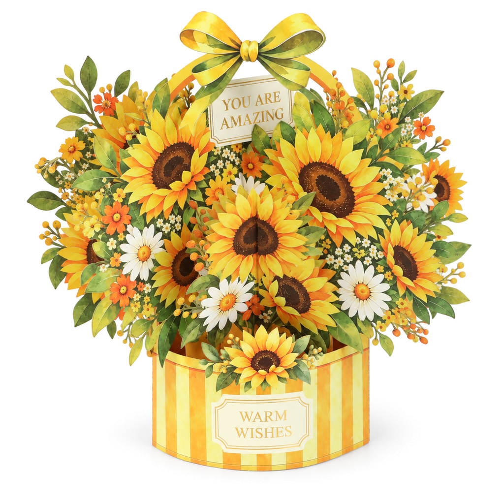 Sunflower Garden Gift Box Pop-Up Card — product view 3