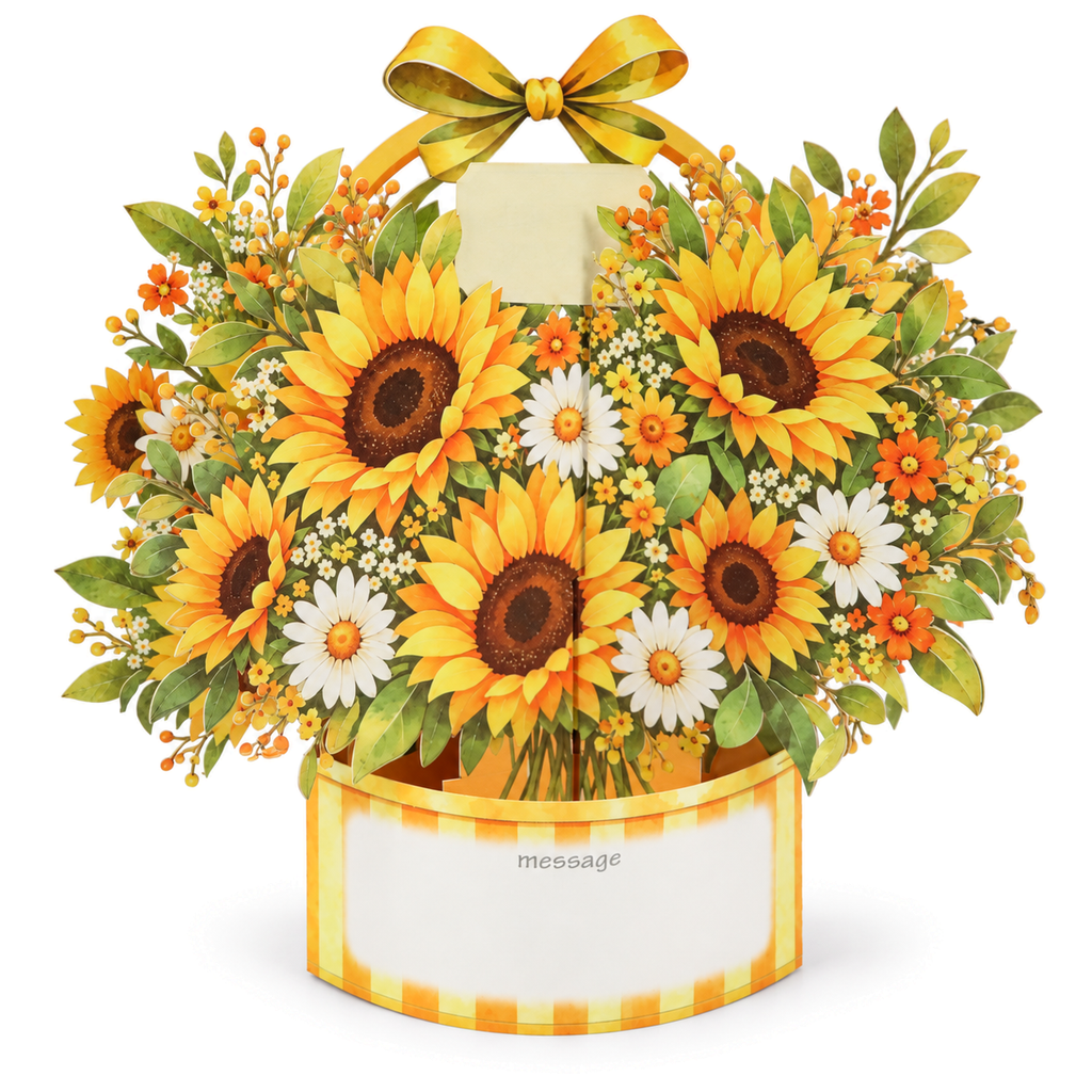 Sunflower Garden Gift Box Pop-Up Card — product view 5