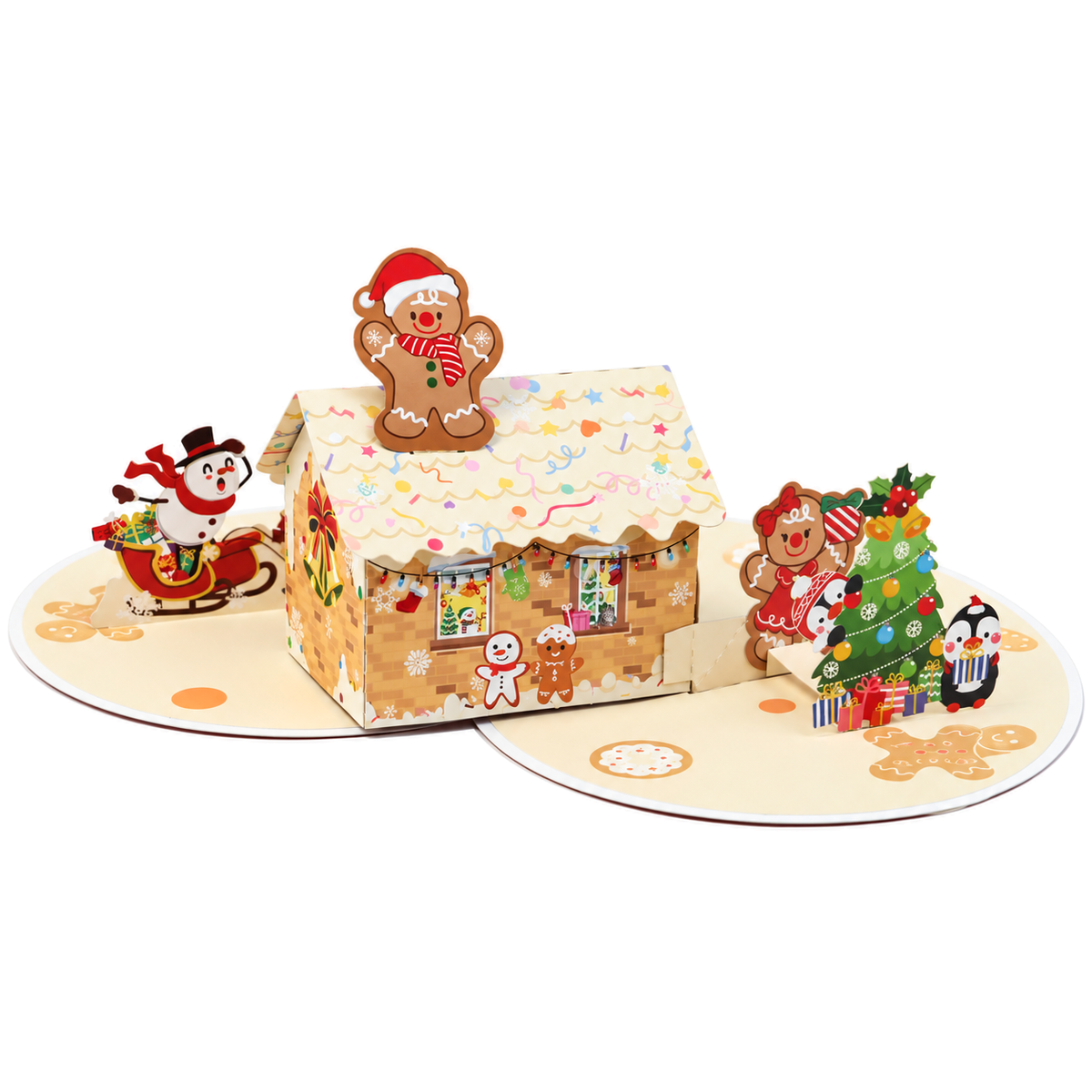 Gingerbread House Christmas Pop-Up Card — product view 2