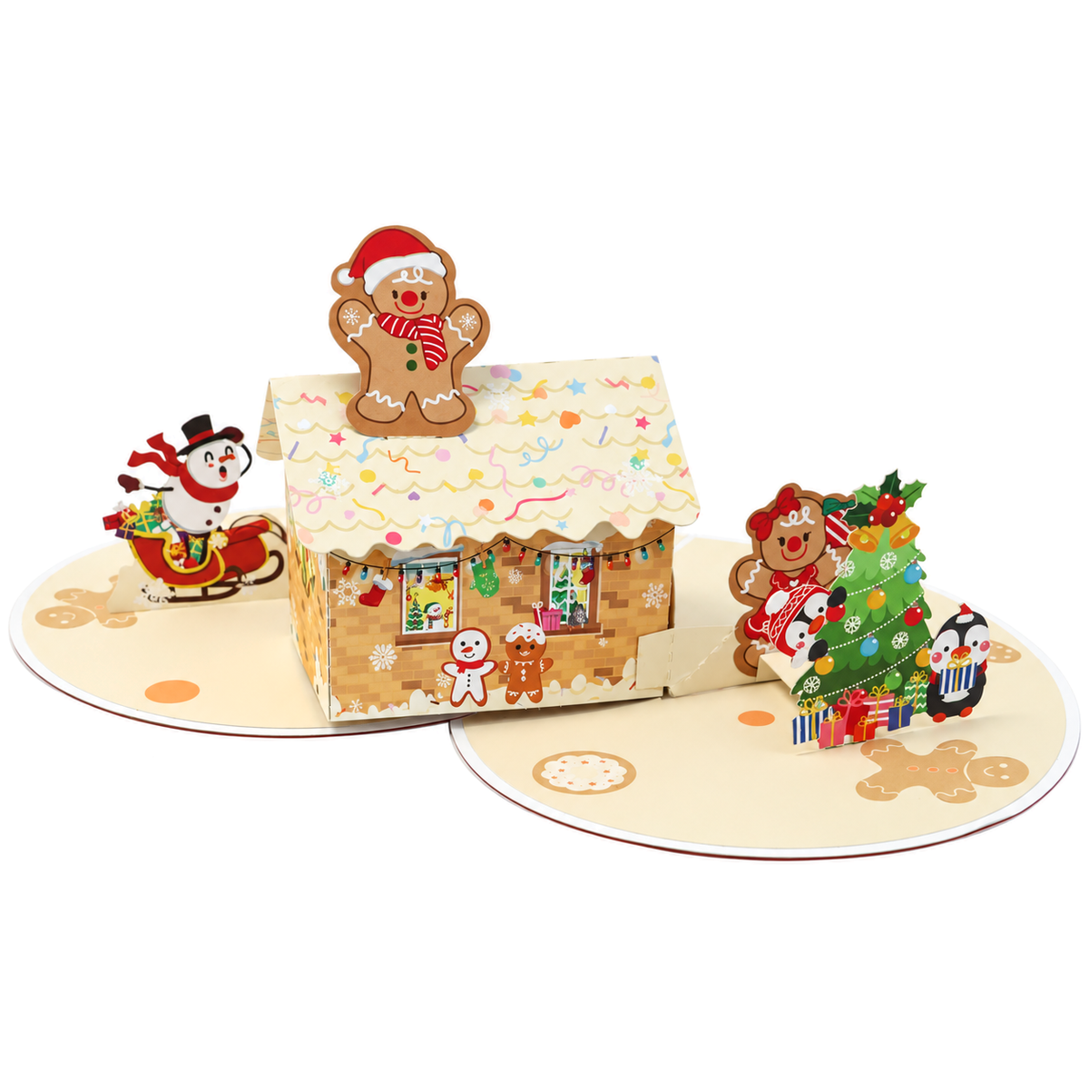 Gingerbread House Christmas Pop-Up Card — product view 4