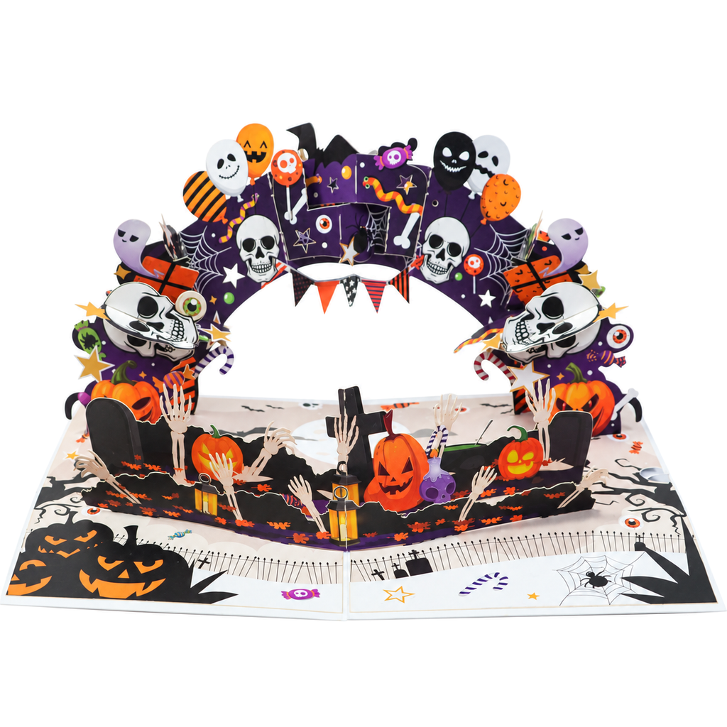 Purple Halloween Pop-Up Card — product view 2