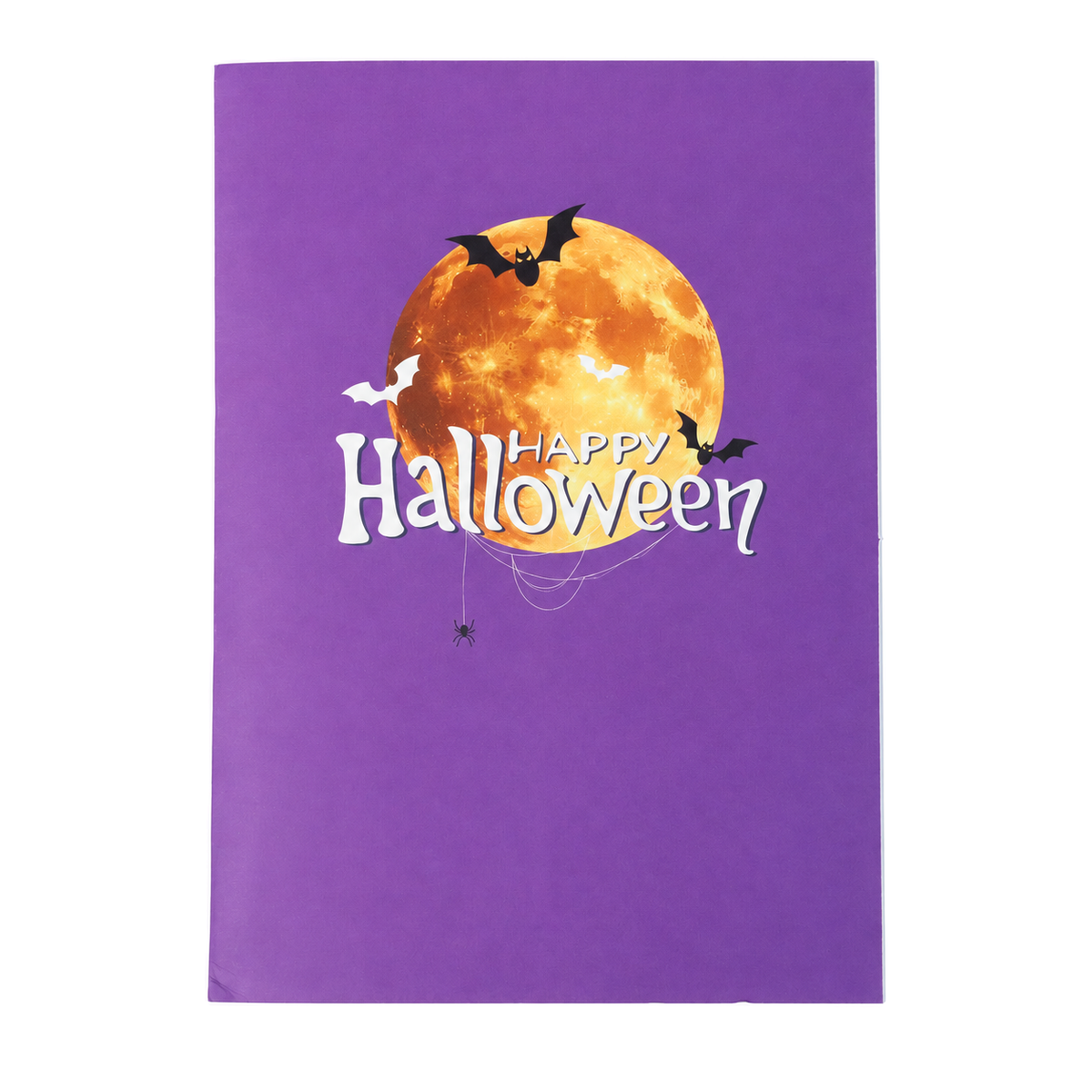 Happy Halloween Moon Pop-Up Card — 3D pop-up card product view