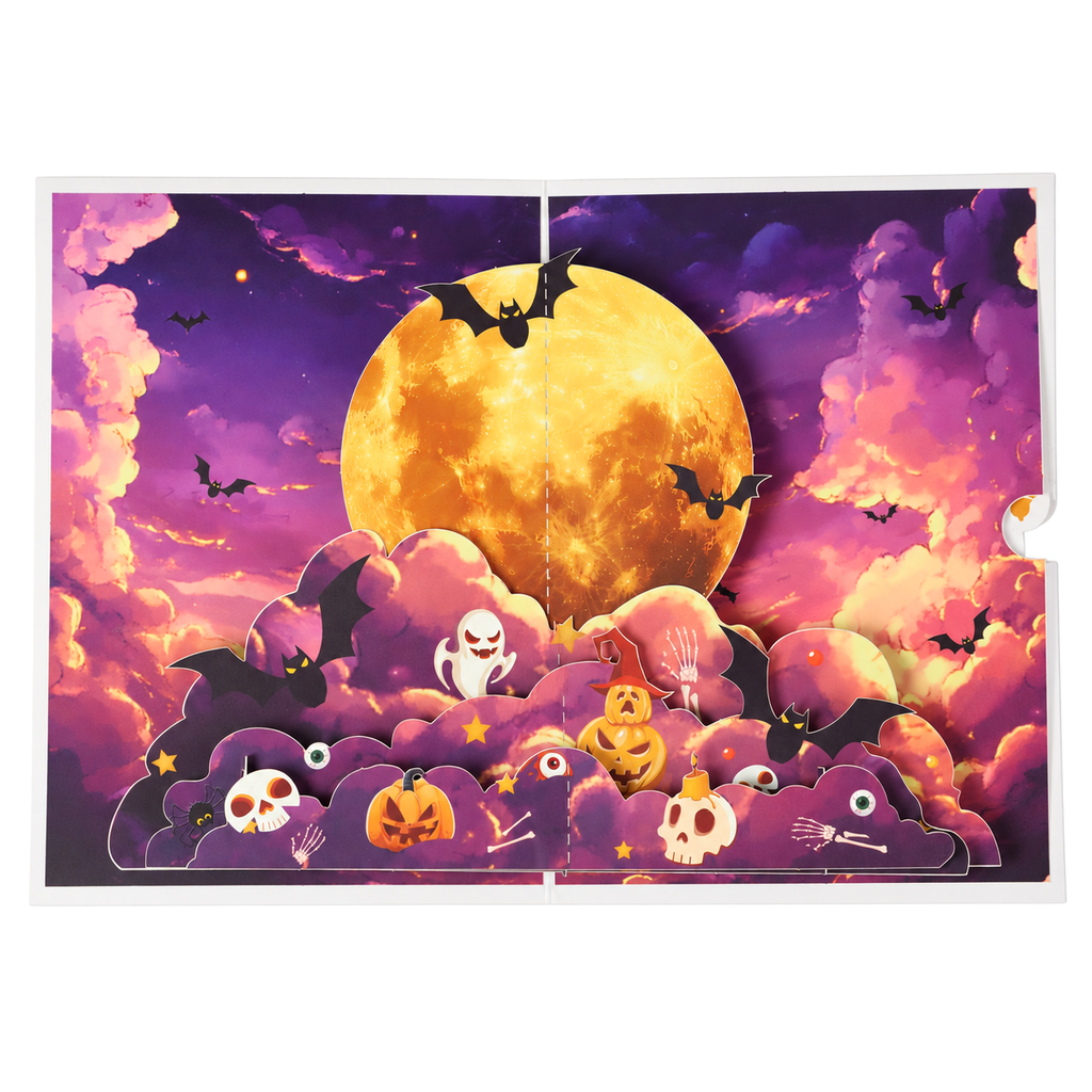 Happy Halloween Moon Pop-Up Card — product view 2