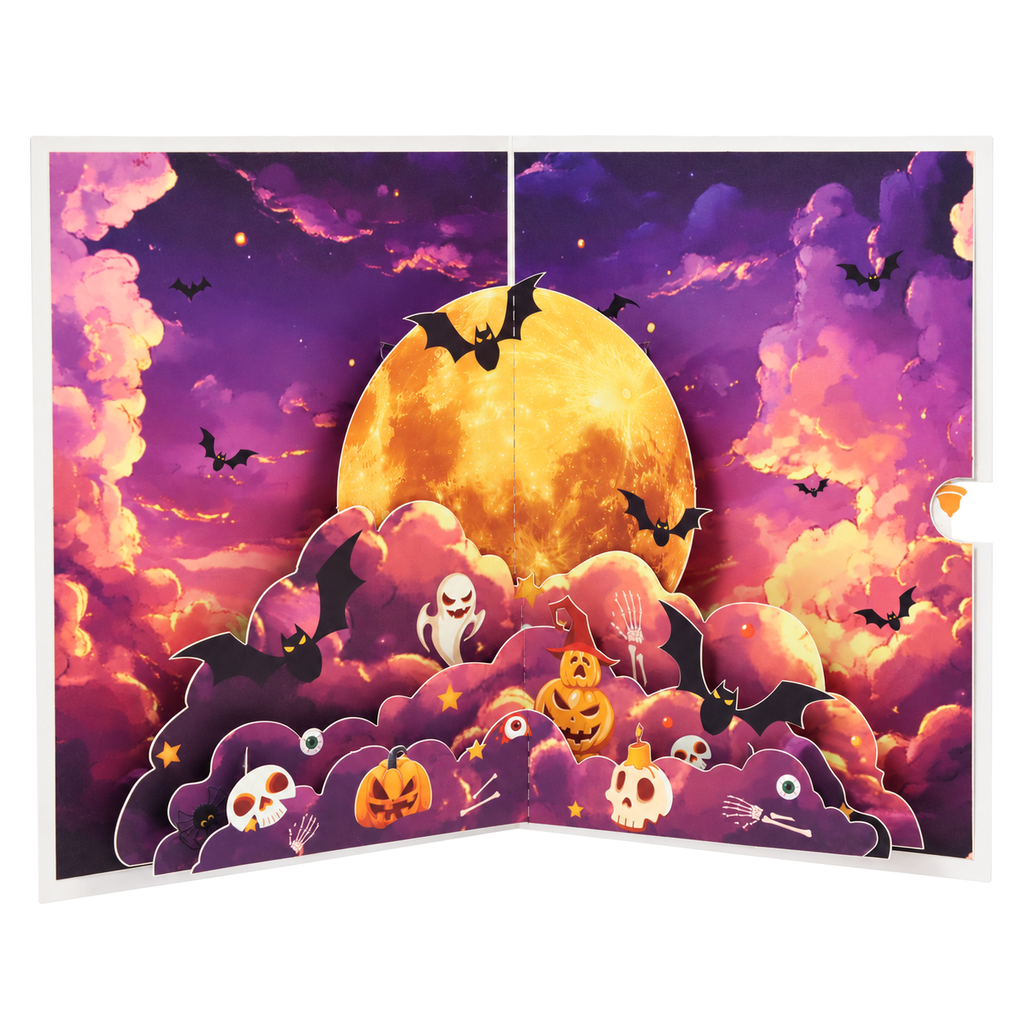 Happy Halloween Moon Pop-Up Card — product view 3