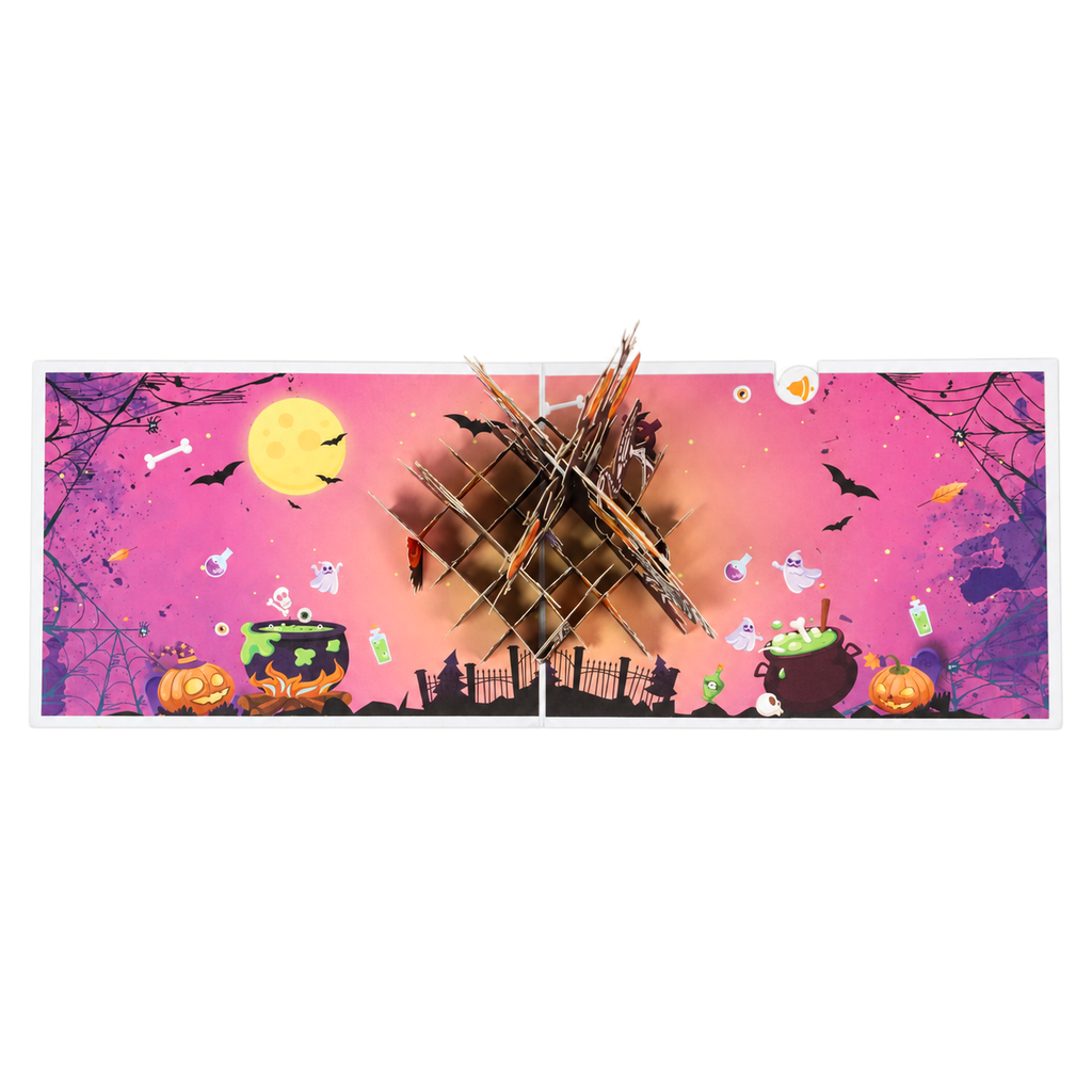 Witch and Bats Pop-Up Card — product view 4