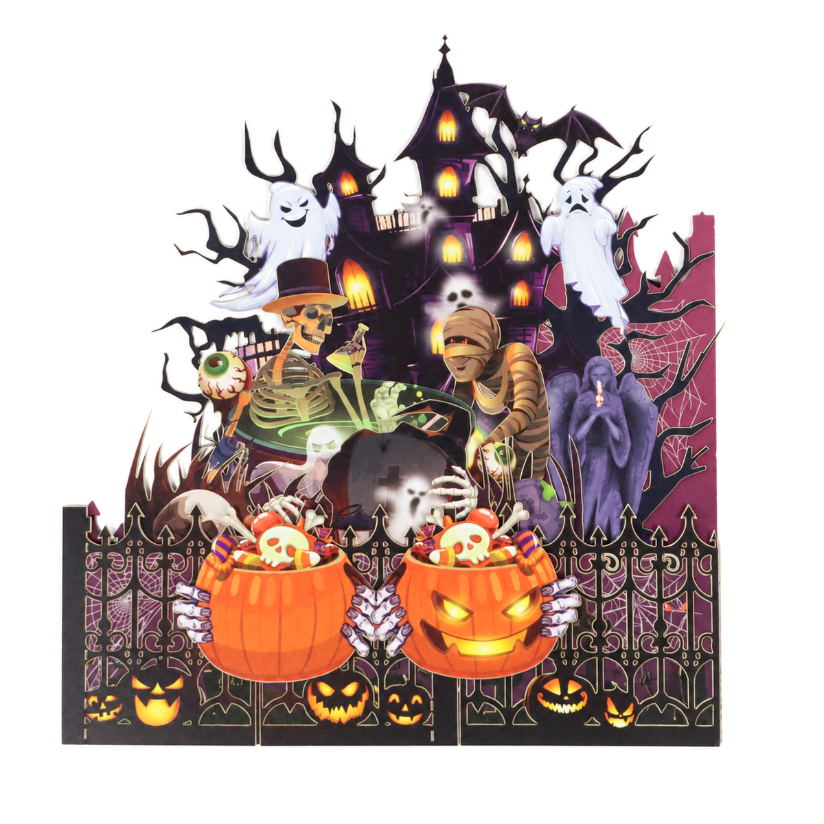 Haunted House Pop-Up Card — 3D pop-up card product view