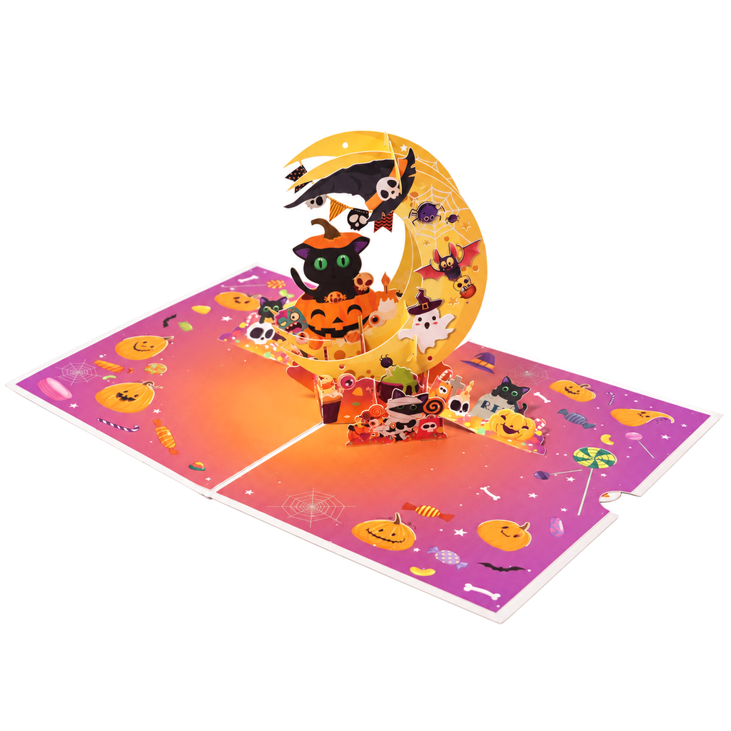 Halloween Moon Scene Pop-Up Card — product view 2