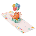 Birthday Balloons Pop-Up Card — 3D pop-up card product view