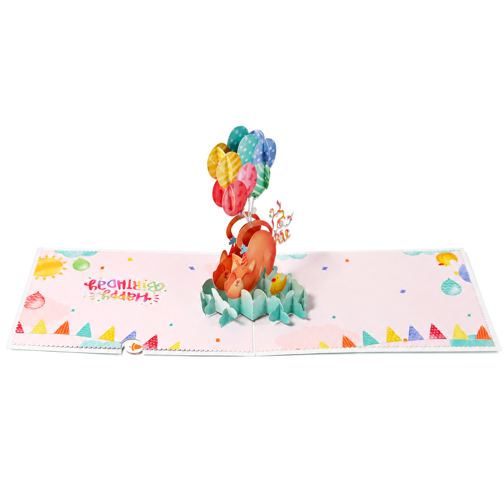 Birthday Balloons Pop-Up Card — product view 4