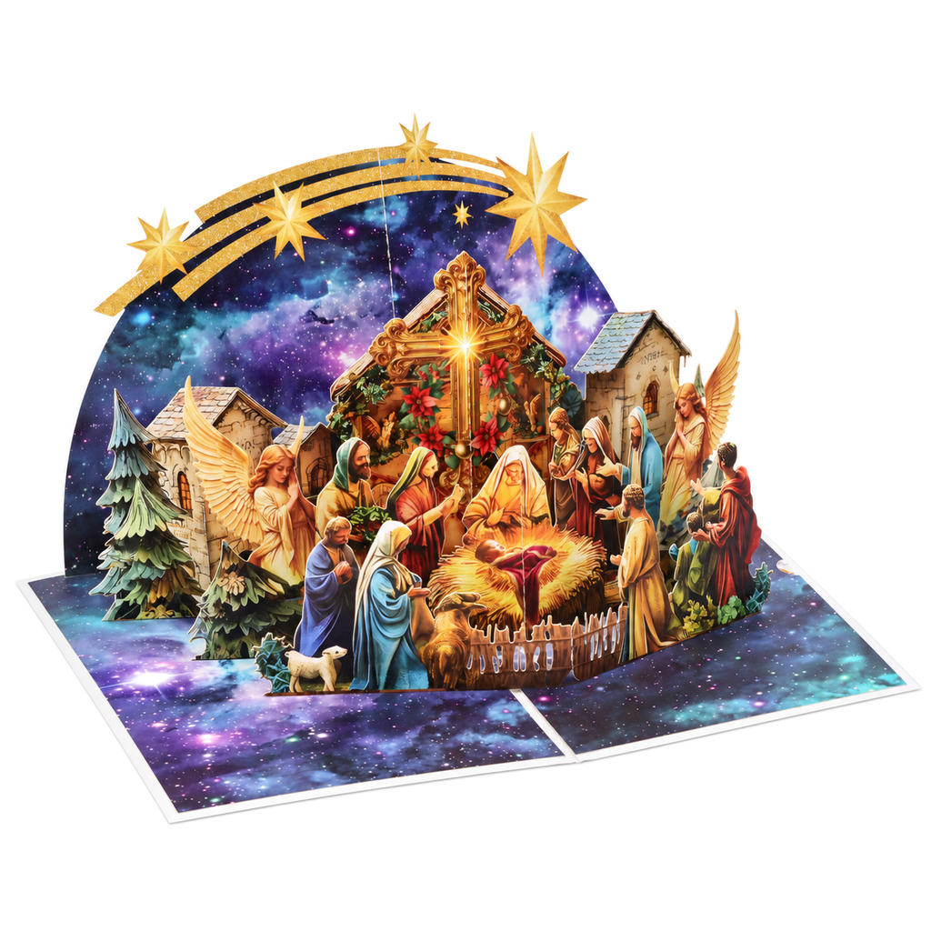 Christmas Nativity Scene Pop-Up Card — product view 4