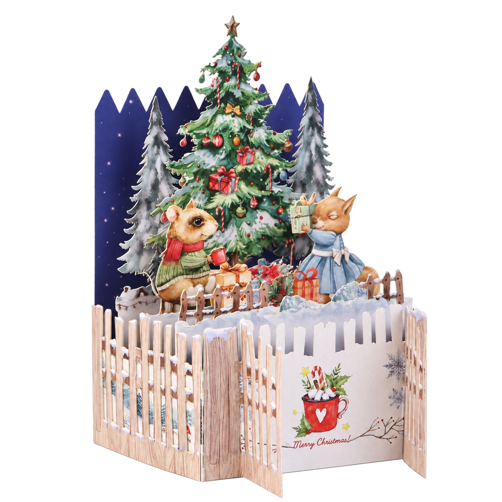 Christmas Fence Scene Pop-Up Card — product view 7