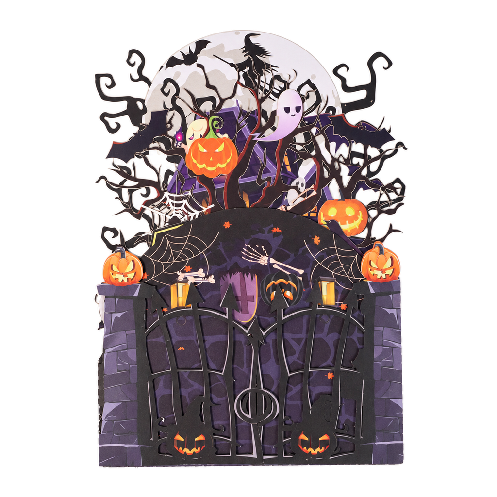 Halloween Party Gate Pop-Up Card — 3D pop-up card product view