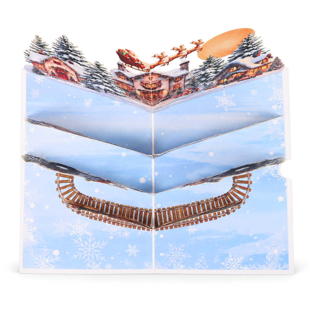 Snowy Christmas Village Pop-Up Card — product view 3