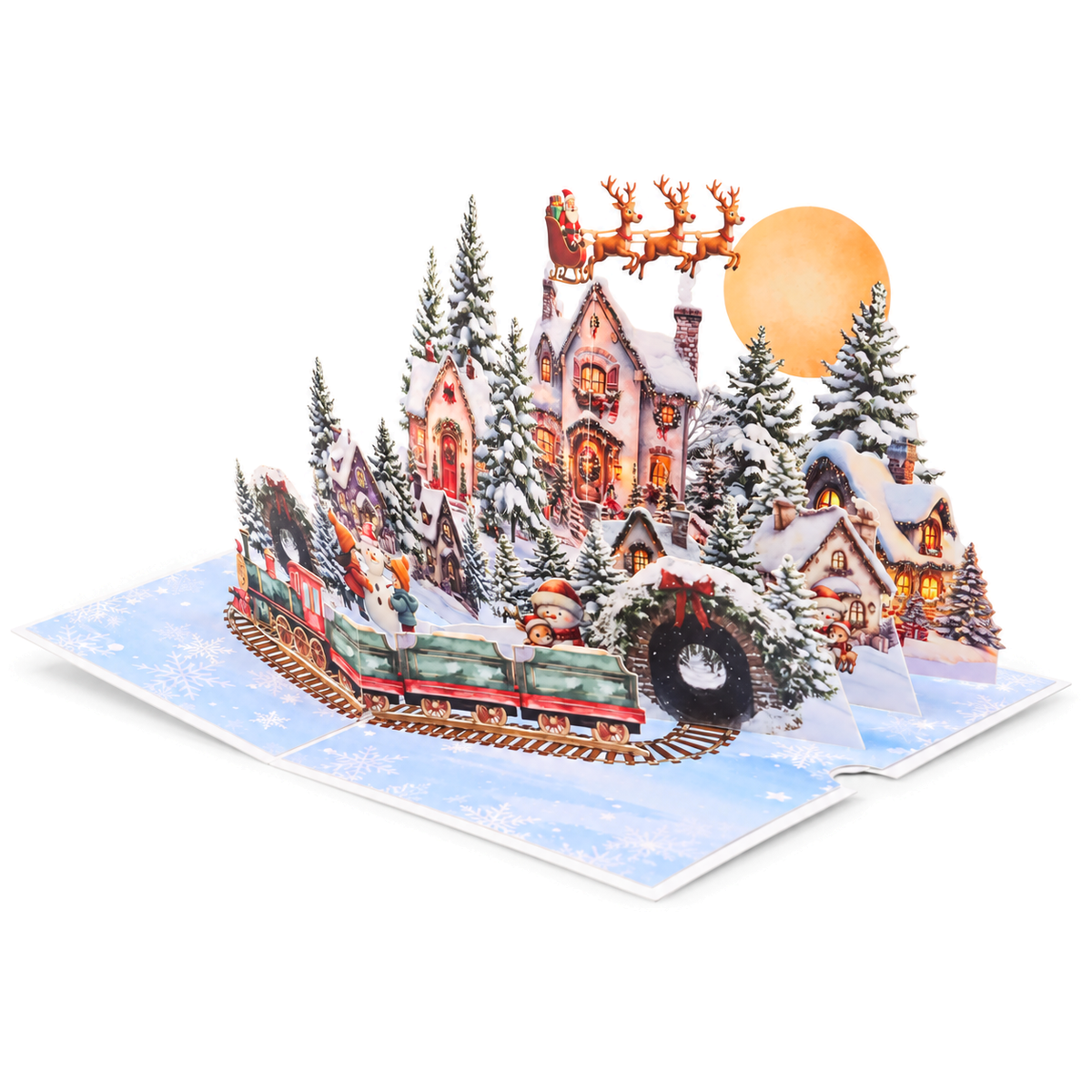 Snowy Christmas Village Pop-Up Card — product view 5