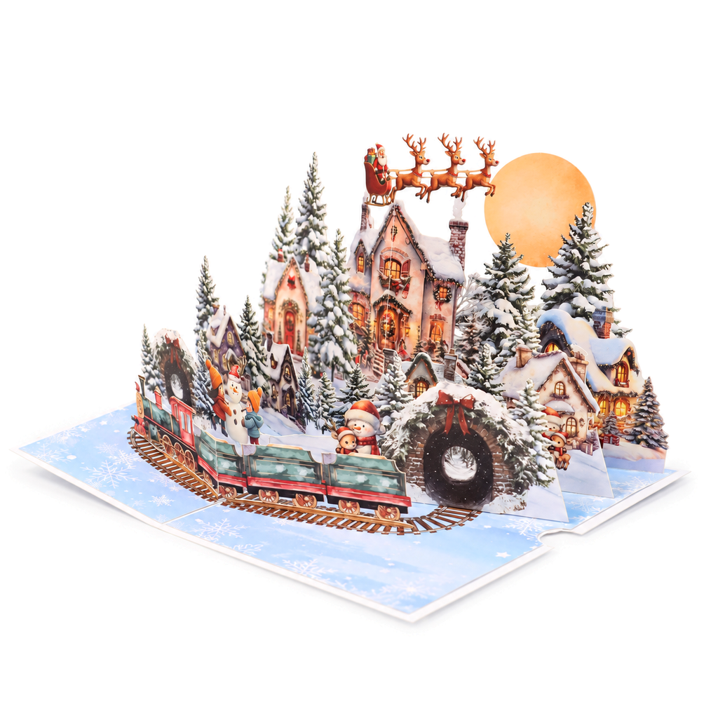 Snowy Christmas Village Pop-Up Card — product view 7