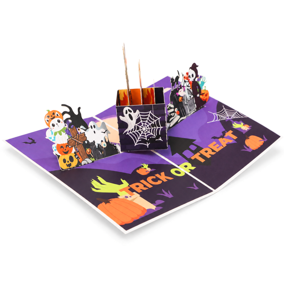 Happy Halloween Cat Pop-Up Card — product view 3