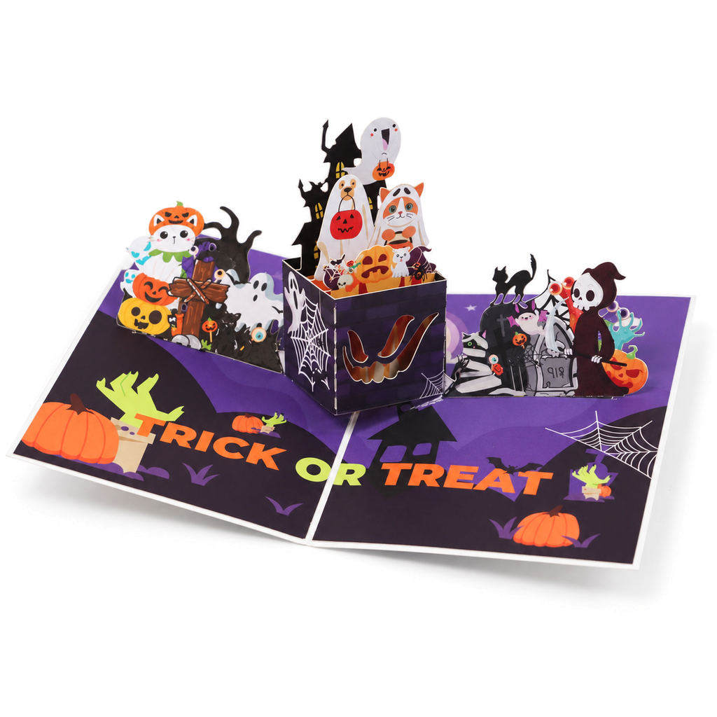 Happy Halloween Cat Pop-Up Card — product view 5