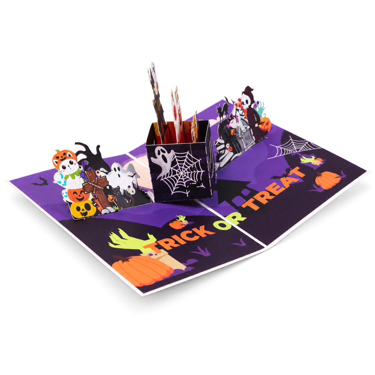 Happy Halloween Cat Pop-Up Card — product view 6