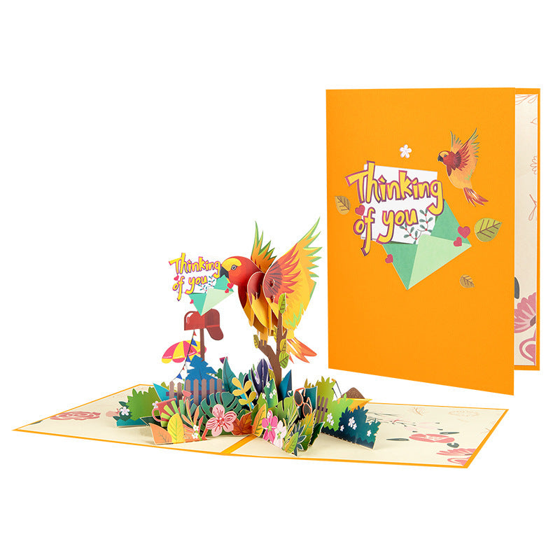 Thinking of You Parrot Pop-Up Card