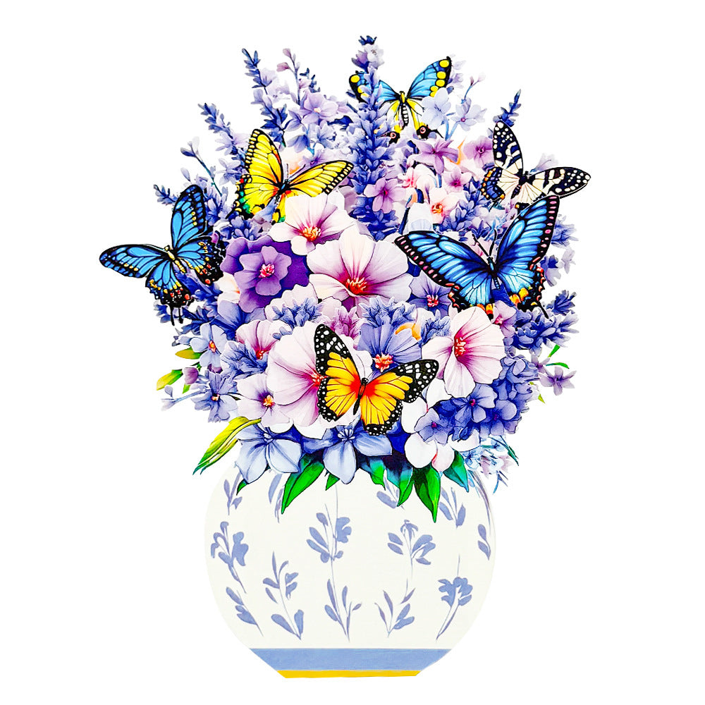 Colorful Flower Pop-Up Greeting Card