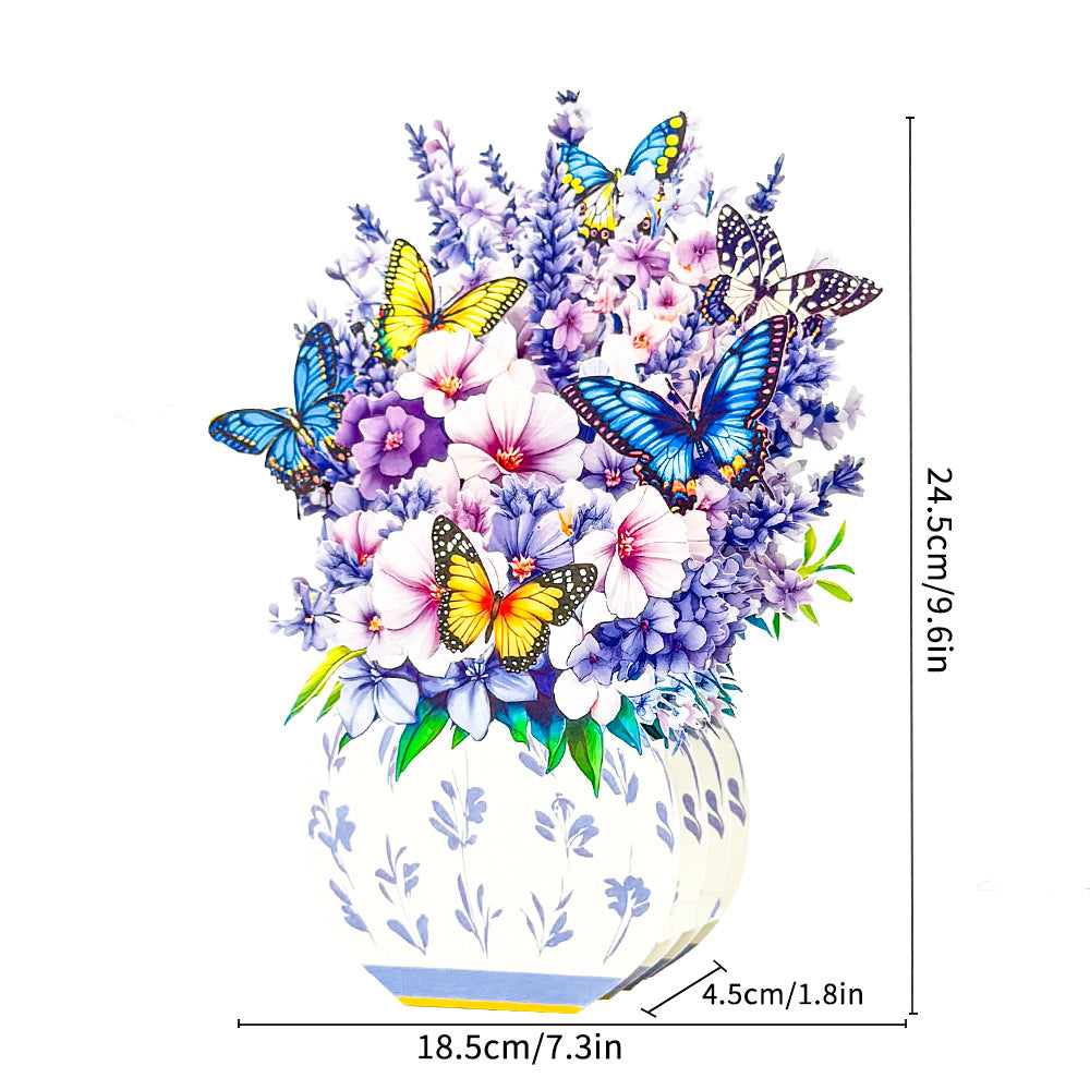 Colorful Flower Pop-Up Greeting Card