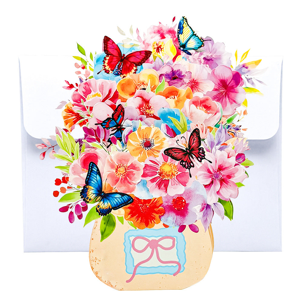 Floral Bouquet Pop-Up Greeting Card
