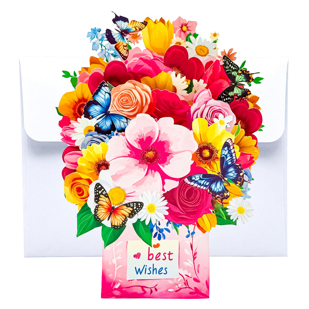 Heart and Flower Pop-Up Greeting Cards