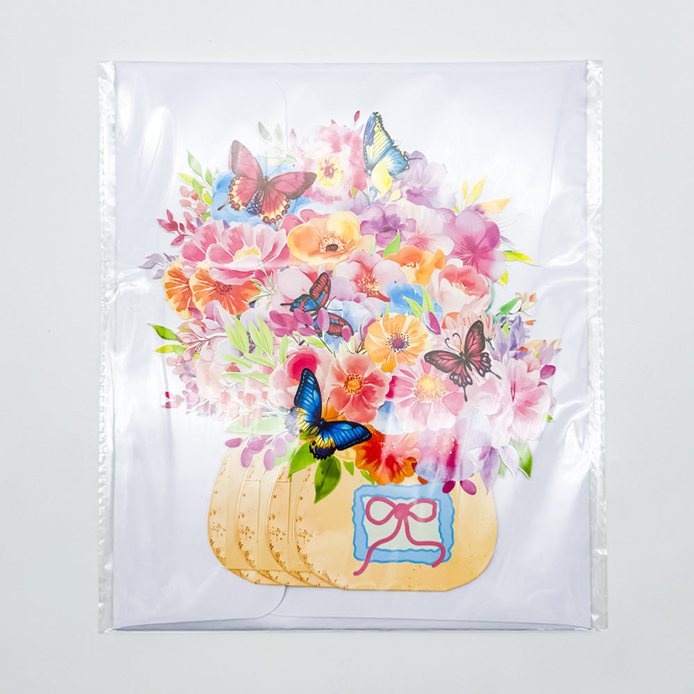 Floral Bouquet Pop-Up Greeting Card