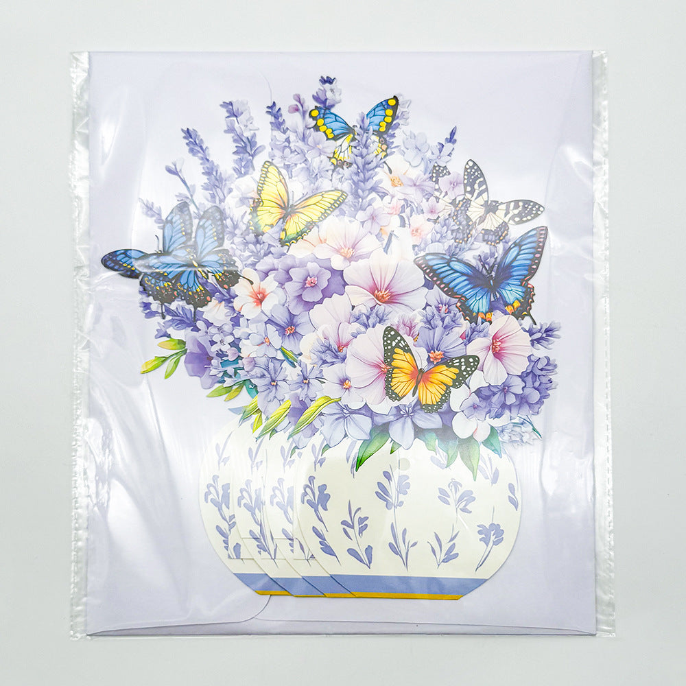 Colorful Flower Pop-Up Greeting Card