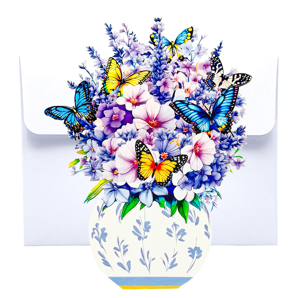 Colorful Flower Pop-Up Greeting Card