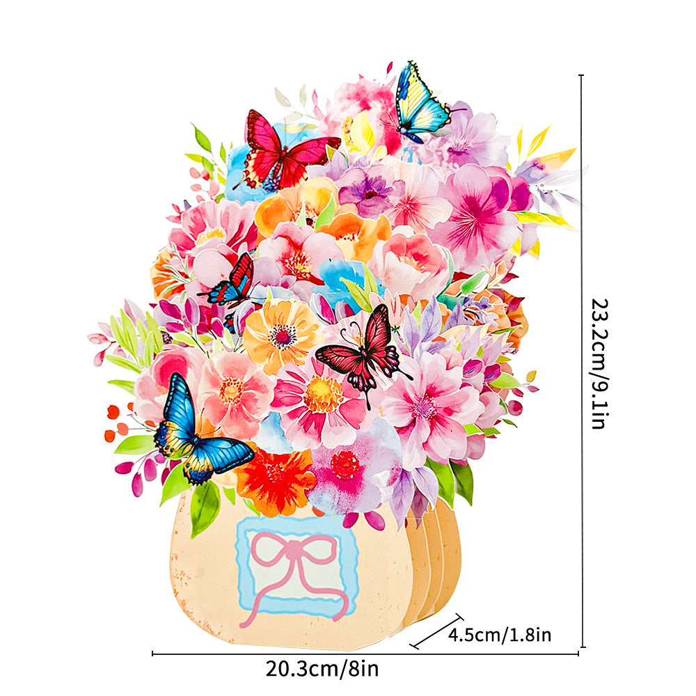 Floral Bouquet Pop-Up Greeting Card