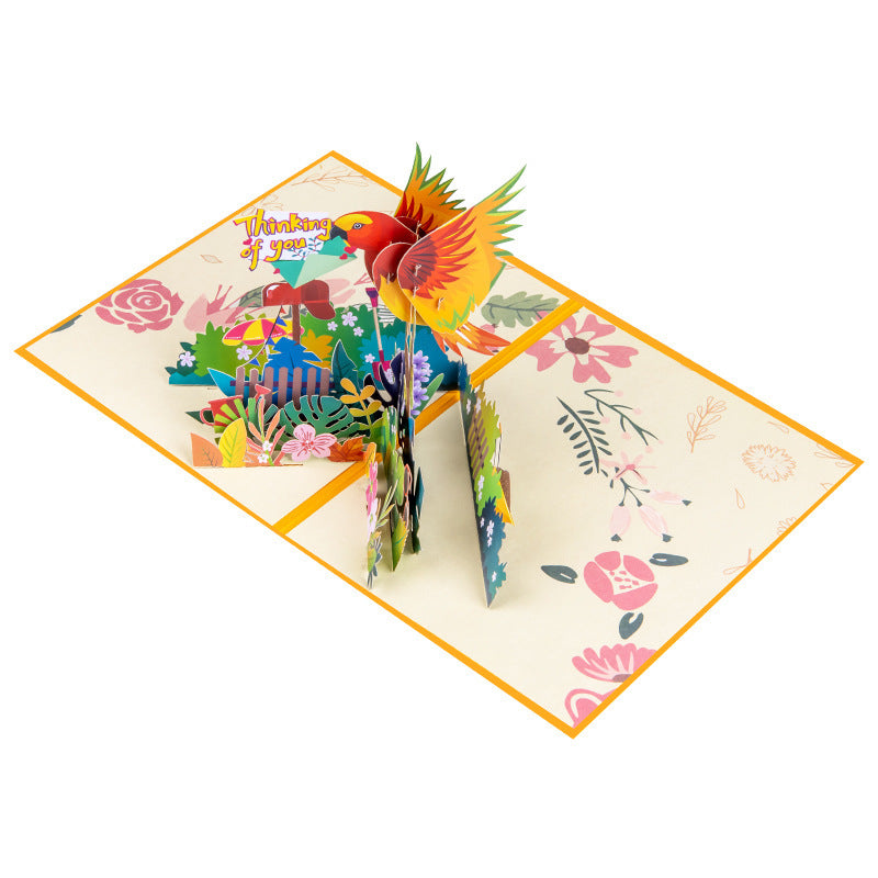 Thinking of You Parrot Pop-Up Card