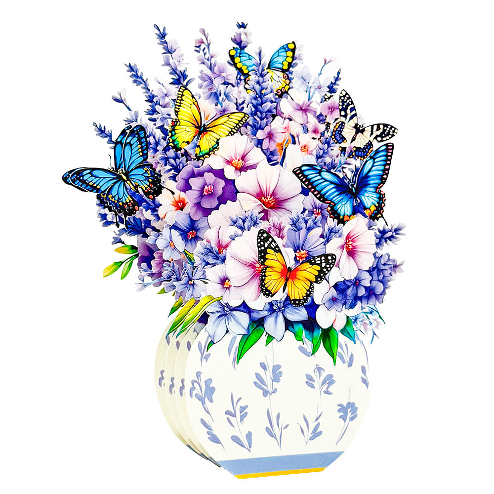 Colorful Flower Pop-Up Greeting Card