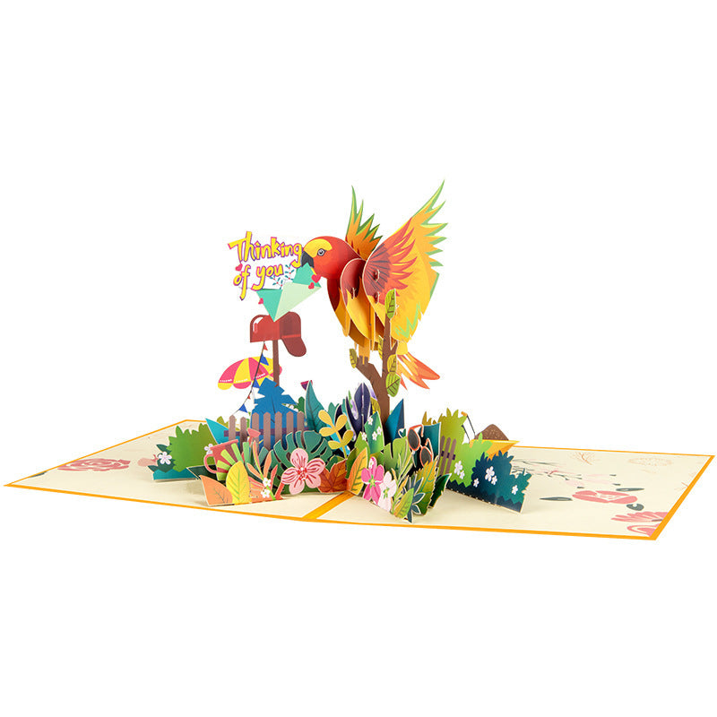 Thinking of You Parrot Pop-Up Card